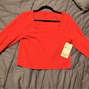 Athleta Bright Red Crop Top